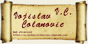 Vojislav Čolanović vizit kartica